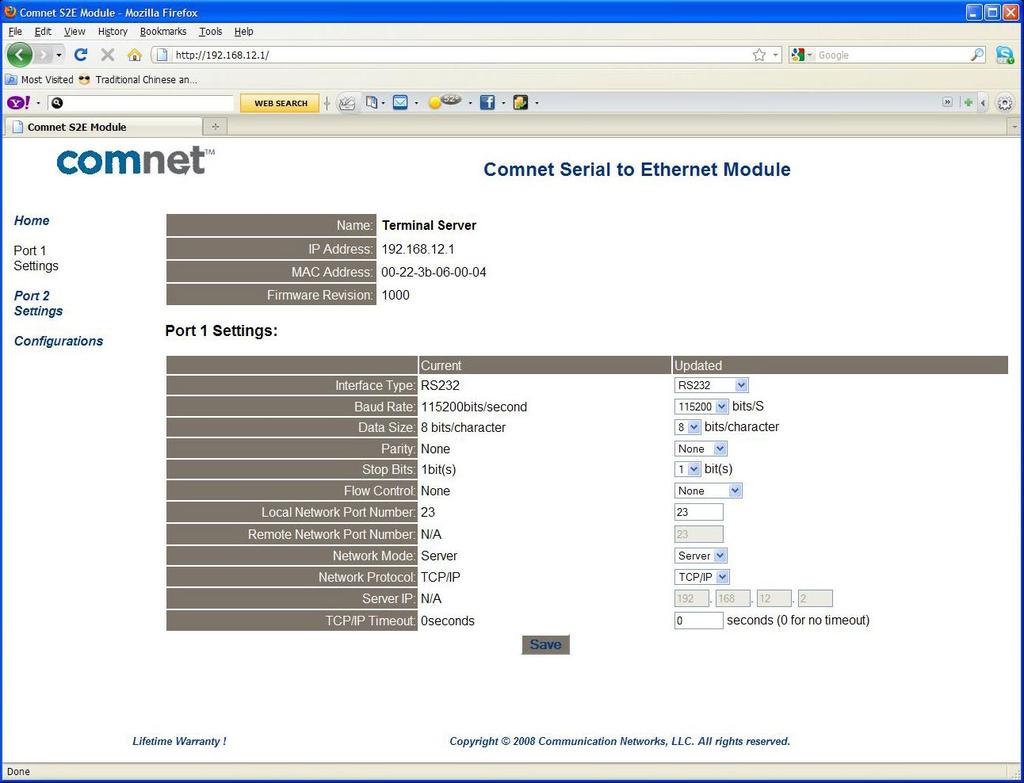 Connection creation The ComNet Terminal Server Configuration application gathers the information necessary for creating these connections using com0com and UPnP and then saves entries in the system