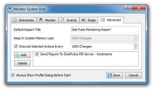 Manual submission of disk change monitoring reports to the DiskPulse Enterprise is good for testing purposes, but if you need to automatically collect disk change monitoring reports from a number of