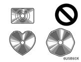 AUDIO SYSTEM " Special shaped discs " Labeled discs NOTICE "