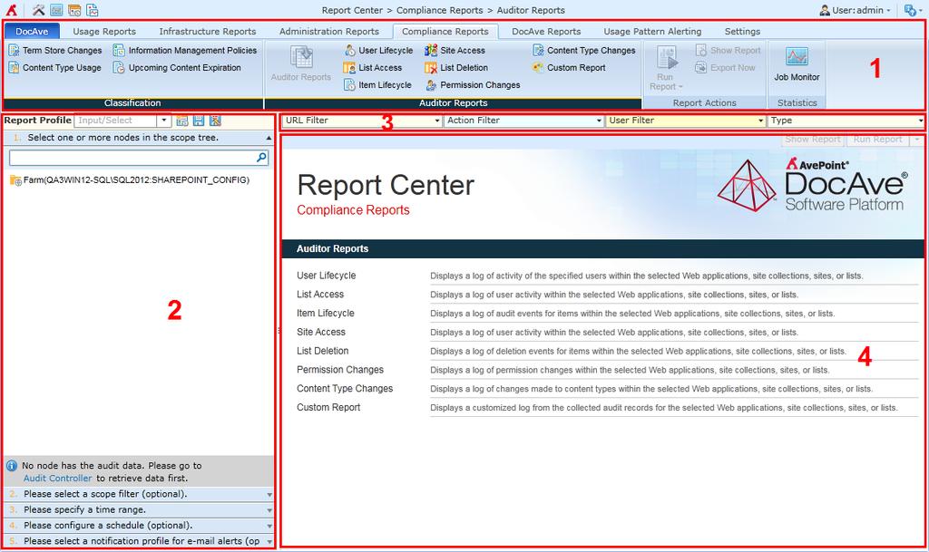 Creating Compliance Reports You can create compliance reports for SharePoint system usage to respond to queries for who did what, where for behavior, productivity, and litigation analysis.