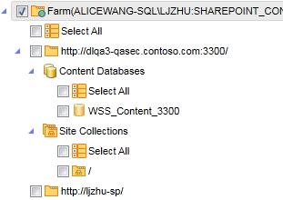 Report Level\ What to Report Farm Web Application Content Database Site Collection Site List/