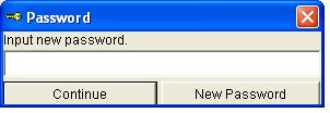 3. Click Change Password. The Password Window asks you to input the current password. Figure 50: Inputting Current Password 4. Type the current password, then click Current password.