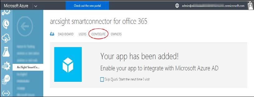 SmartConnector for Microsoft Office 365 The value entered in the Sign-On URL field is not needed by the connector application, but Azure AD requires a