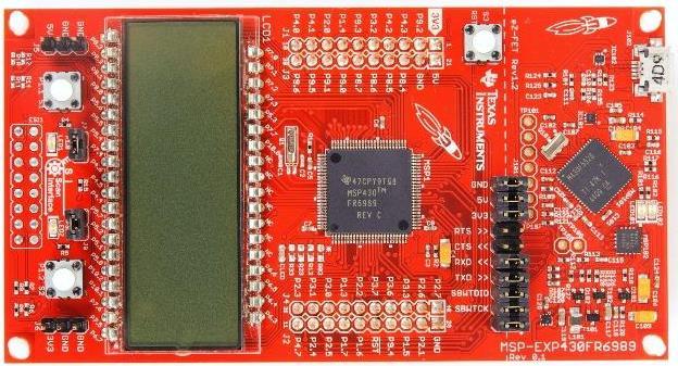 MSP430FR6989 LaunchPad Ultra-Low Power FRAM LaunchPad with on-board LCD Target MCU: MSP430FR6989 BoosterPack Pinout: 40-pin Specs: 16 MHz 16-bit MSP430 CPU core 128KB FRAM