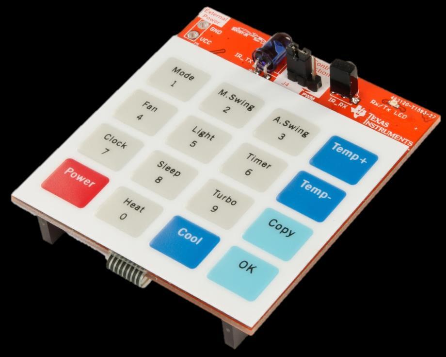 demodulator 4x4 membrane keypad 20-pin BoosterPack standard for use with any LaunchPad