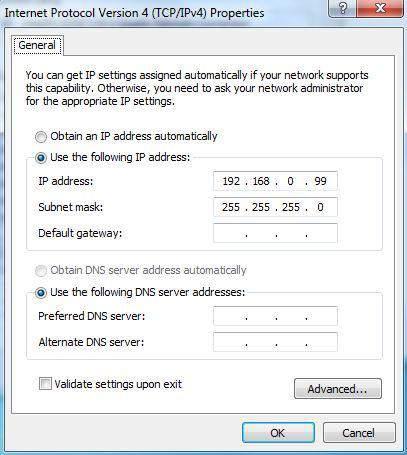 In order to access that encoder, the IP address of the PC has to be configured to match the