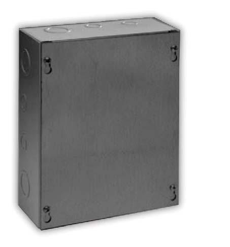 12x6x4 Enclosure POWER SUPPLY 100ND-12X6X4 Enclosure Construction Enclosure and cover are fabricated from code 16 gauge steel.