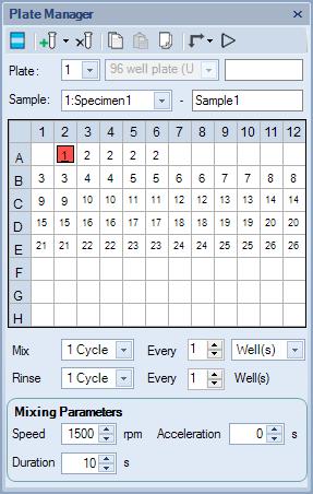 Sample Acquisition Edit Work List 4 Set the Samples Created Order tool in the Plate Manager panel toolbar to Horizontal.