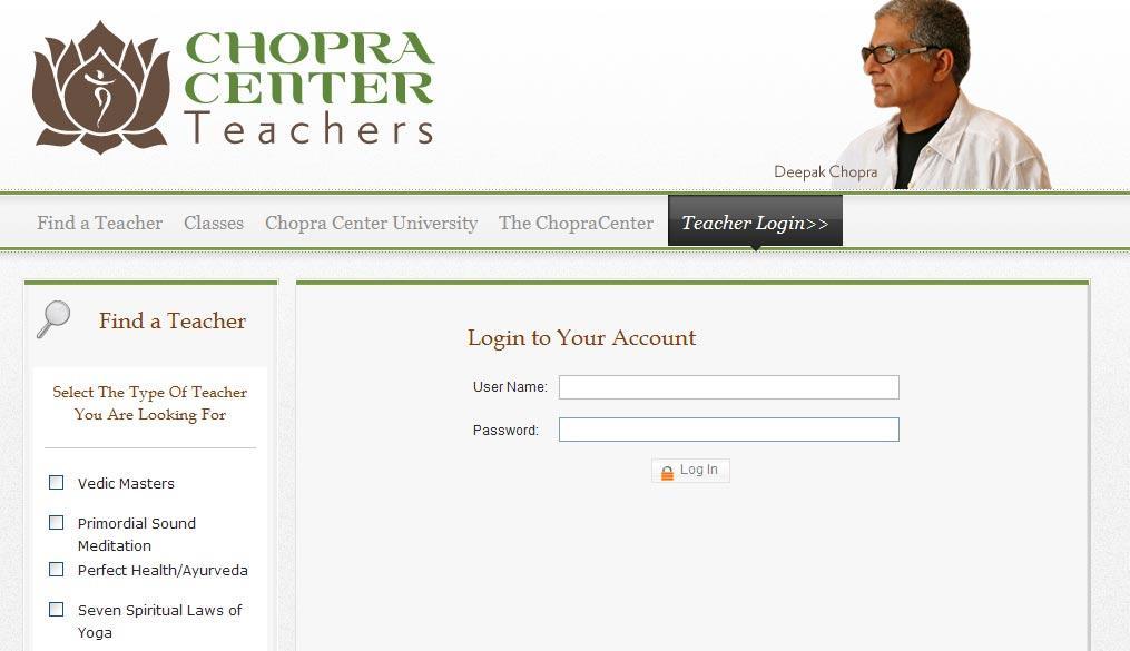 Login To login to the admin section of the site, simply go to www.choprateachers.com/ (temporarily we will use http://12.162.172.