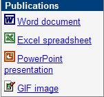 Publications: Enables you to add up to five files, such as images, movies, Word documents and AT&T Connect files.