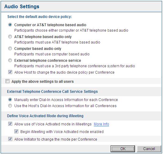 Creating an Event using an External Telephone Conference Service The procedure for creating an Event using non-at&t Connect conference call services is the same as for all other Communications Center