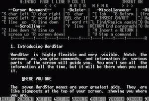 WordStar (1981) WYSIWYG
