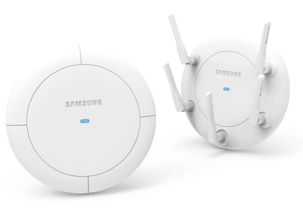 Compact and robust enterprise-class access points The Samsung WEA300 (n) and WEA400 (ac) series of Access Points guarantee and ensure improvement of service coverage while providing a dedicated
