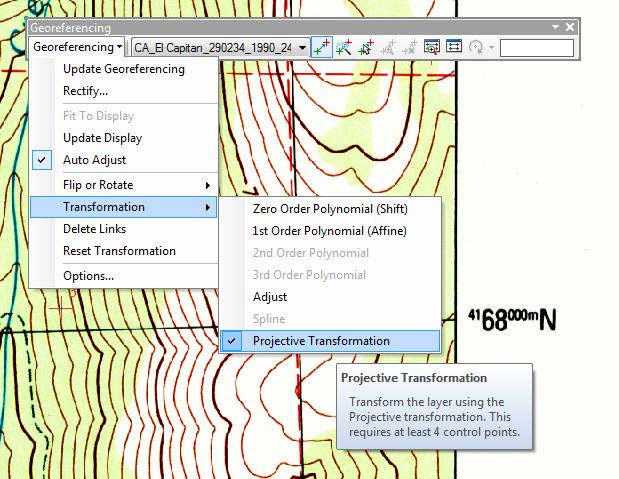 Manual Georeferencing Notes: Set Files to Read Only! (Else ArcMap will update) Use Update Georeferencing - Will create file.aux.