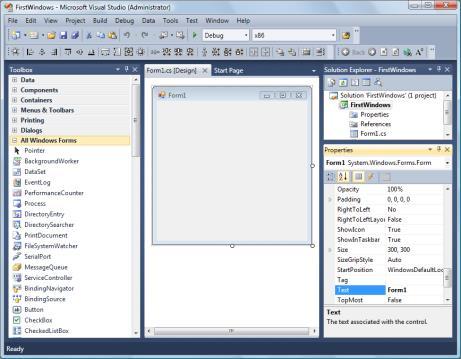 Manually create Win based application in C# using a text editor like Notepad, or Textpad etc Professional approach MS Visual Studio Select File Menu: