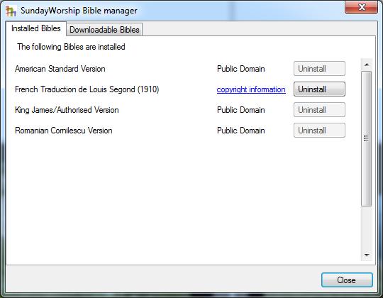 7.1.3 The Scriptures Settings The Scripture Settings tab enables you to change the settings used for displaying Bible passages.