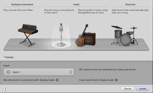 Highlight New Project, then select Empty Project to create an audio recording
