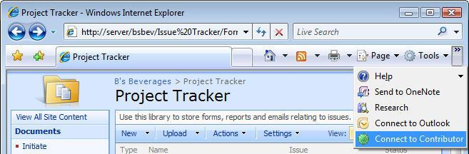 FILE MANAGER Adding a Site to Contributor It is possible to add a site to Contributor in a number of ways, including: Use the Connect to Contributor option in Internet