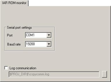 Reference information on C-SPY driver options IAR ROM-monitor The IAR ROM-monitor options control the C-SPY IAR ROM-monitor interface.