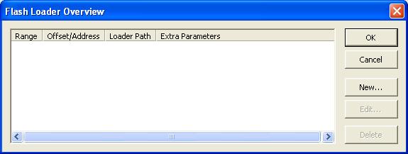 Using flash loaders Flash Loader Overview dialog box The Flash Loader Overview dialog box is available from the Debugger>Download page.