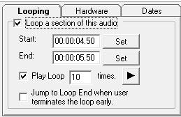 Other Tab Check audio format and origination as well as set Looping sections for beds. Audio Edit Area This area is used for editing audio and for setting Intros, Extros & Hooks.