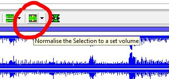 Normalising Select the section you want to normalise (tip,