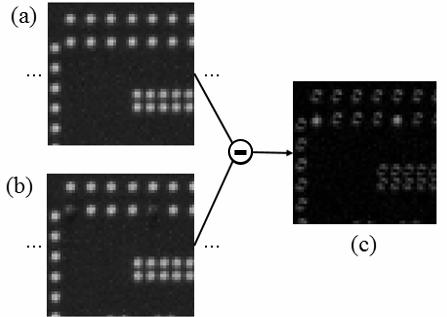 JOURNAL OF SEMICONDUCTOR TECHNOLOGY AND SCIENCE, VOL.17, NO.1, FEBRUARY, 2017 89 Fig. 3. Example patch from a printed pattern image. Fig. 2. (a), (b) Two aligned wafer SEM image segments, (c) Difference image.