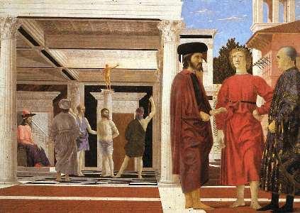 Piero della Francesca, Flagellazione di Cristo, c.