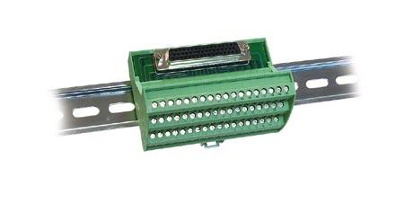 Screw terminal panels PX9000 3-row screw terminal panel LED status indication DIN rail mounting PX8001 3-row screw terminal panel, 50-pin, Connection of 50 signal lines With numbered screw terminals
