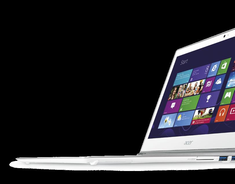 Ultrabook Acer recommends Windows 8.