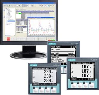 Measuring Devices and Power Monitoring 7KT PAC Measuring Devices PC-based power monitoring system Siemens AG 2012 Components of the PC-based power monitoring system Power monitoring system with the