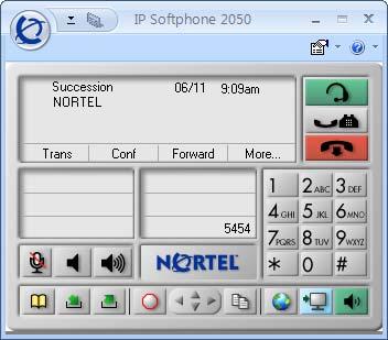IP Softphone 2050 Call Control window Figure 2: Call Control Window Compact Theme (silver) Display Soft keys Line keys Volume keys Mute Directory Inbox/ Messages Outbox/Shift Quit Navigation arrows
