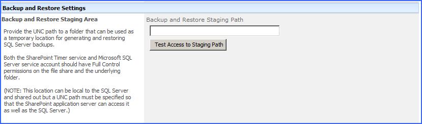 Restoration of Staging Path on General Settings In order to use the Content