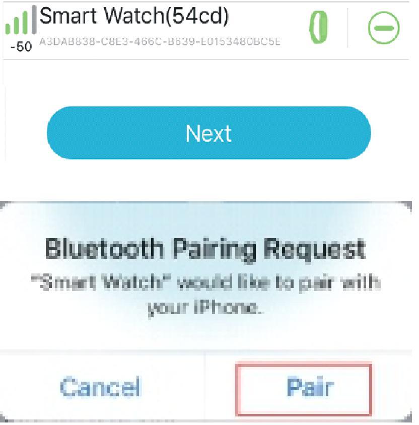 4.Connect the bracelet to the app on your phone 4.