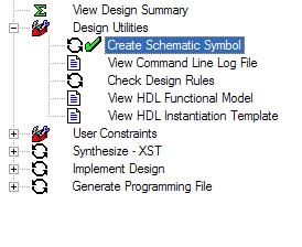 A green check mark will appear next to the Create Schematic Symbol item in the Processes pane. See figure below. This indicates that the symbol file has been created.