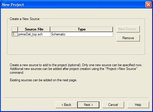 Click Next and then click Finish. The following pane in the New Project wizard should be displayed. Click Next.
