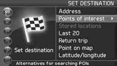 03 Advanced user mode Setting a destination Search using a Zip code NOTE This also applies to searches using Points of interest.