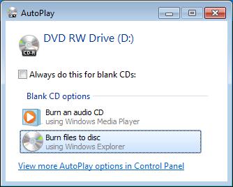Burn a Copy on a CD Using Windows 1. Insert a CD-R disc into the disk drive on your computer. 2.
