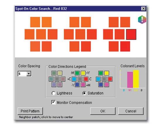 Spot-On Color Matching allows you to match colors accurately and consistantly and comes standard on the IC-402 Image Controller. Color to match professional requirements.