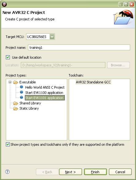 AVR32 Studio Creation You will now create a new project using the Project Creation From Template wizard and import a new main file that contains the skeleton code for this hands-on.