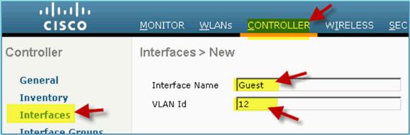 3. Enter these for Guest interface: Port Number: 1 VLAN Identifier: 12 IP