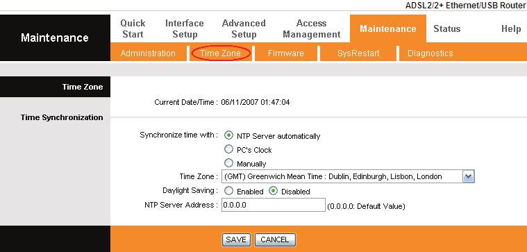 2 Time Zone Choose Maintenance Time Zone, you can configure the system time in the screen (shown in Figure 4-37). The system time is the time used by the device for scheduling services.