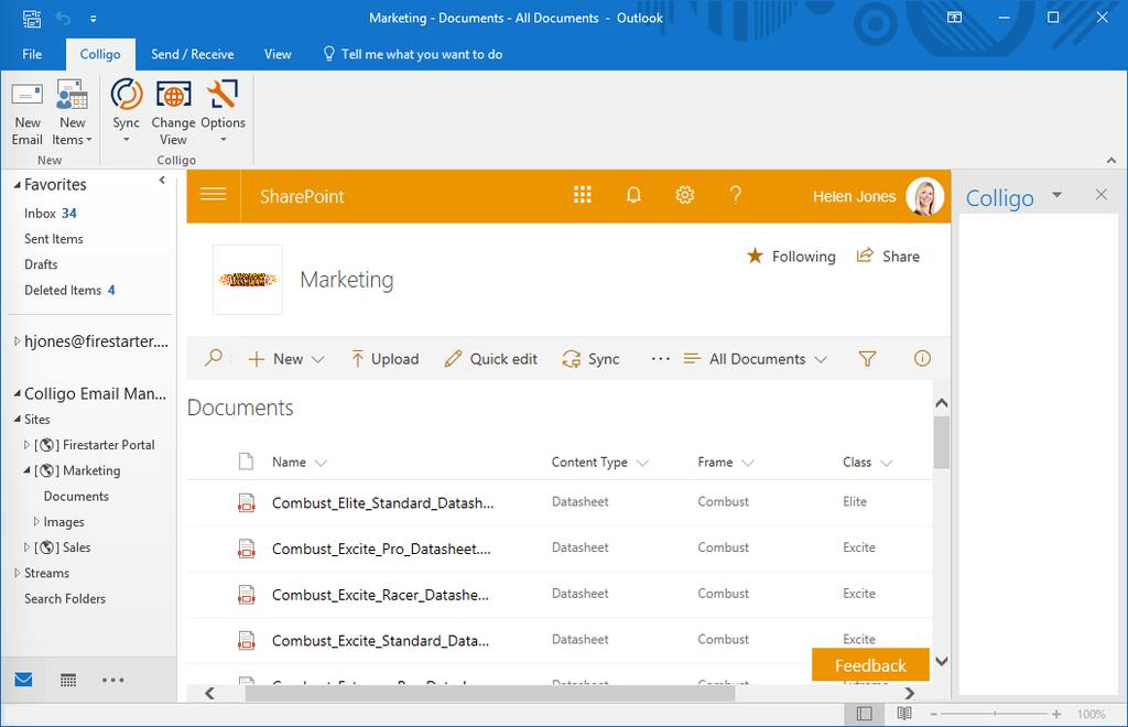 Browser View Browser View will display SharePoint content in Outlook in an embedded