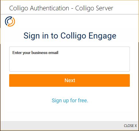 When Outlook first launches, you may be prompted to authenticate with Colligo.