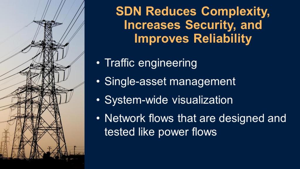 SDN applies traffic engineering to Ethernet networking with centralized change management and systemwide visualization, while allowing configuration, testing, and maintenance of the network to be