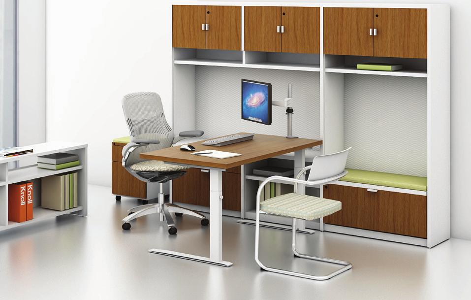 Knoll Universal Height-Adjustable Tables offer users a comprehensive solution, featuring
