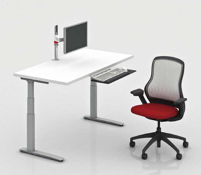 Enhance User Comfort Height-adjustable tables minimize operator fatigue and discomfort by allowing users the freedom to sit or stand throughout the