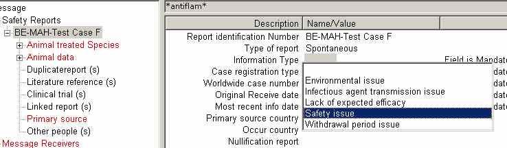 On the field Case registration type, select whether the reporter is the MAH or a Competent Authority, and Enter Next, enter the Worldwide case number.