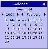 Choose the date by using the little arrows at
