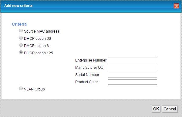 Chapter 14 Interface Grouping Table 73 Interface Group Configuration (continued) LABEL Automatically Add Clients With the following DHCP Vendor IDs Click Add to identify LAN hosts to add to the
